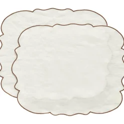 Gia Placemat 35x45 cm 2-pack, White / Blue