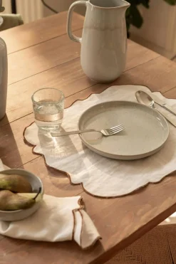 Gia Placemat 35x45 cm 2-pack, White / Blue