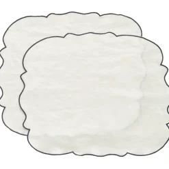 Gia Placemat 35x45 cm 2-pack, White / Blue