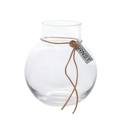 Glass Vase Clear, 21 cm