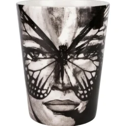 Golden Butterfly Mug 35 cl, Black