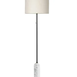 Gravity Floor Lamp, Black Steel / White