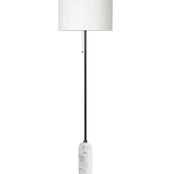 Gravity Floor Lamp, Black Steel / White