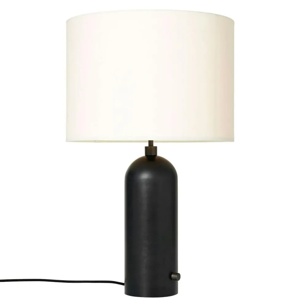 Gravity Table Lamp Large, White Marble / White