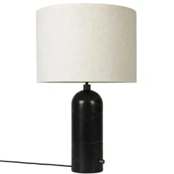 Gravity Table Lamp Large, White Marble / White