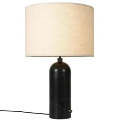 Gravity Table Lamp Large, White Marble / White