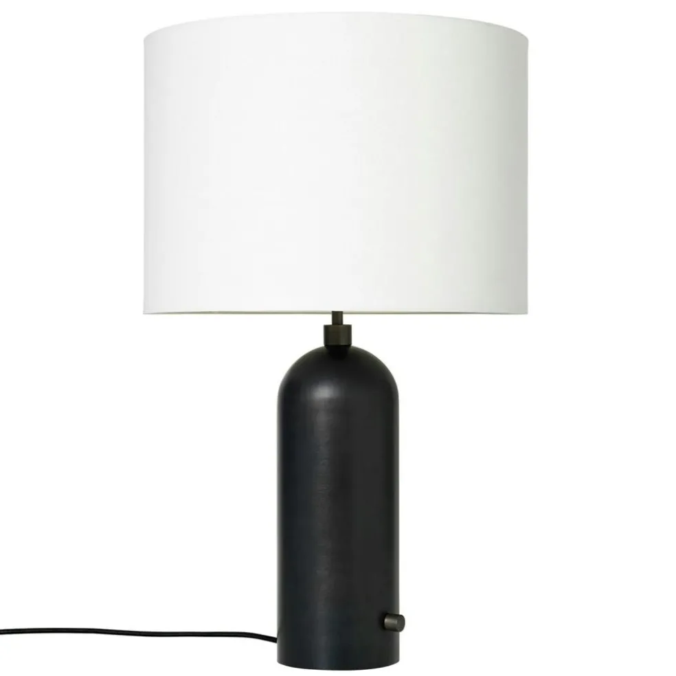 Gravity Table Lamp Large, White Marble / White