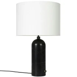 Gravity Table Lamp Large, White Marble / White