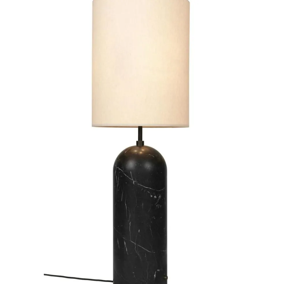 Gravity XL Floor Lamp High, Black Marble / Canvas