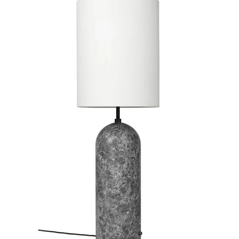Gravity XL Floor Lamp High, Black Marble / Canvas