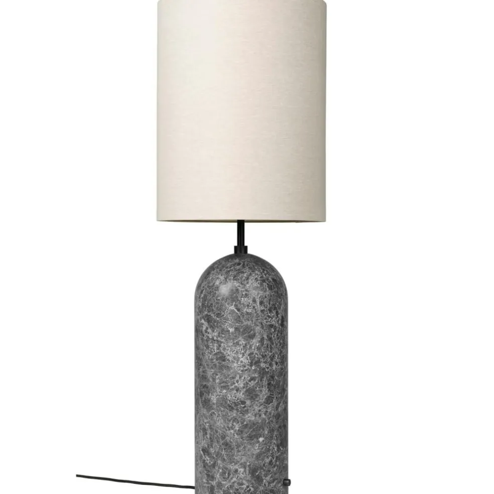 Gravity XL Floor Lamp High, Black Marble / Canvas
