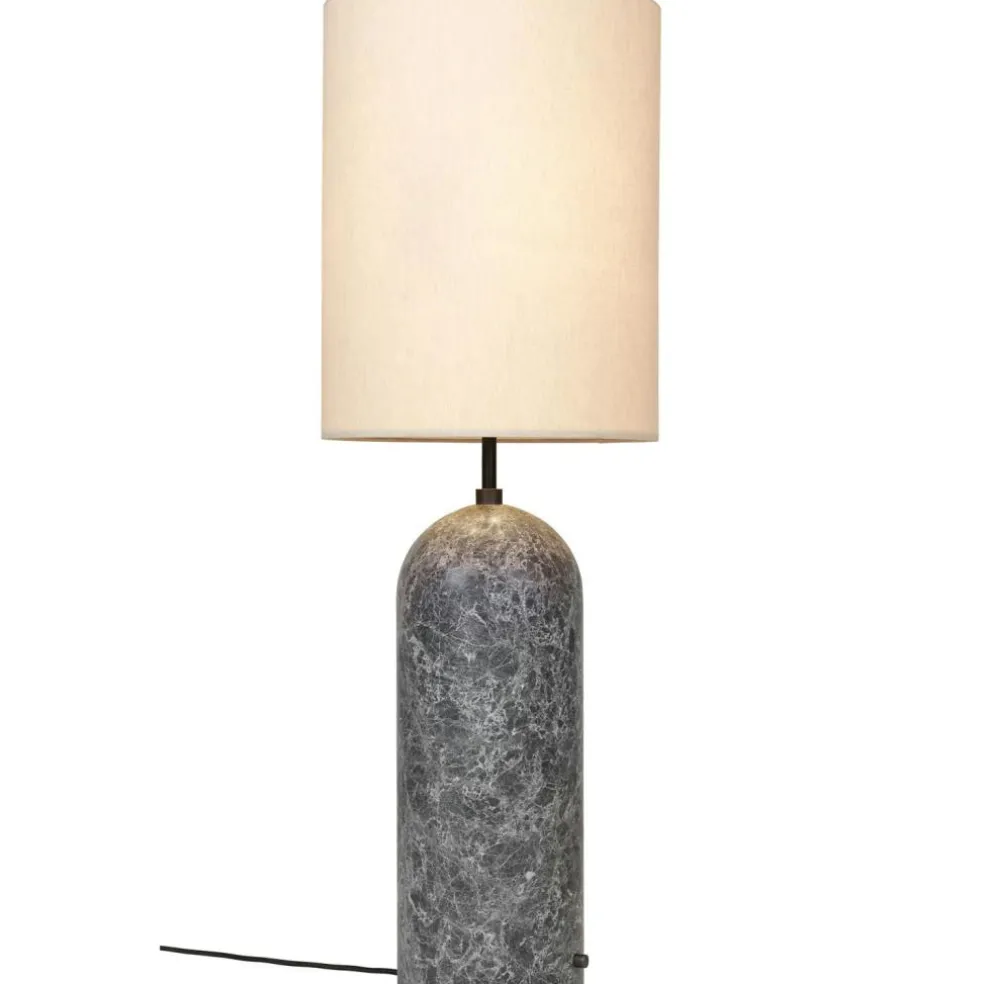 Gravity XL Floor Lamp High, Black Marble / Canvas