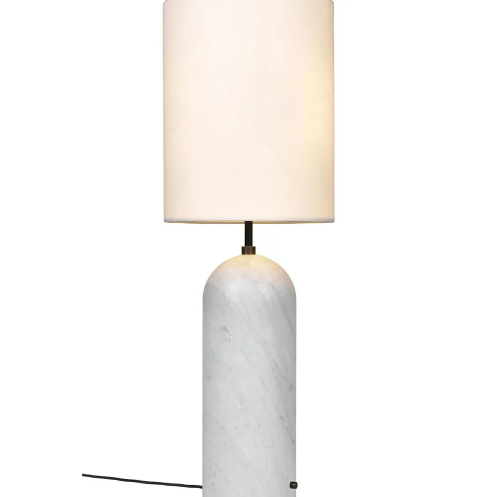 Gravity XL Floor Lamp High, Black Marble / Canvas