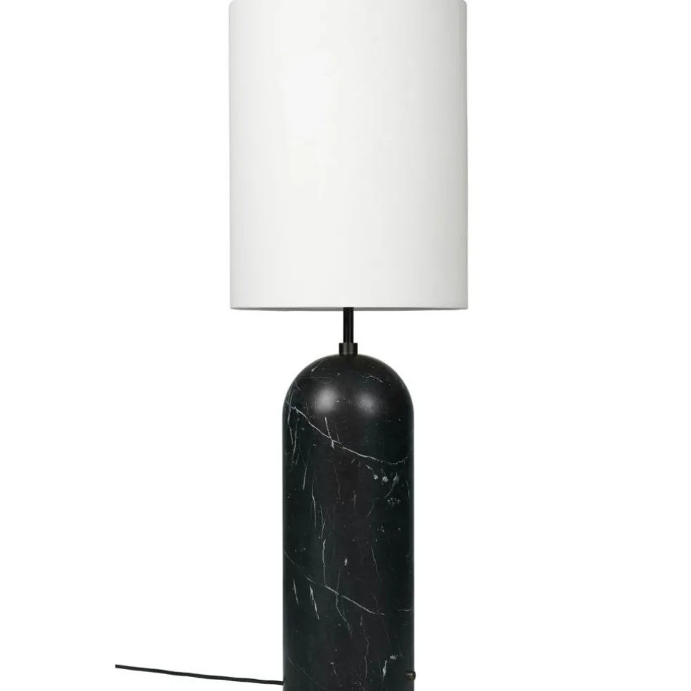 Gravity XL Floor Lamp High, Black Marble / Canvas
