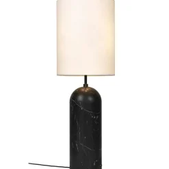 Gravity XL Floor Lamp High, Black Marble / Canvas