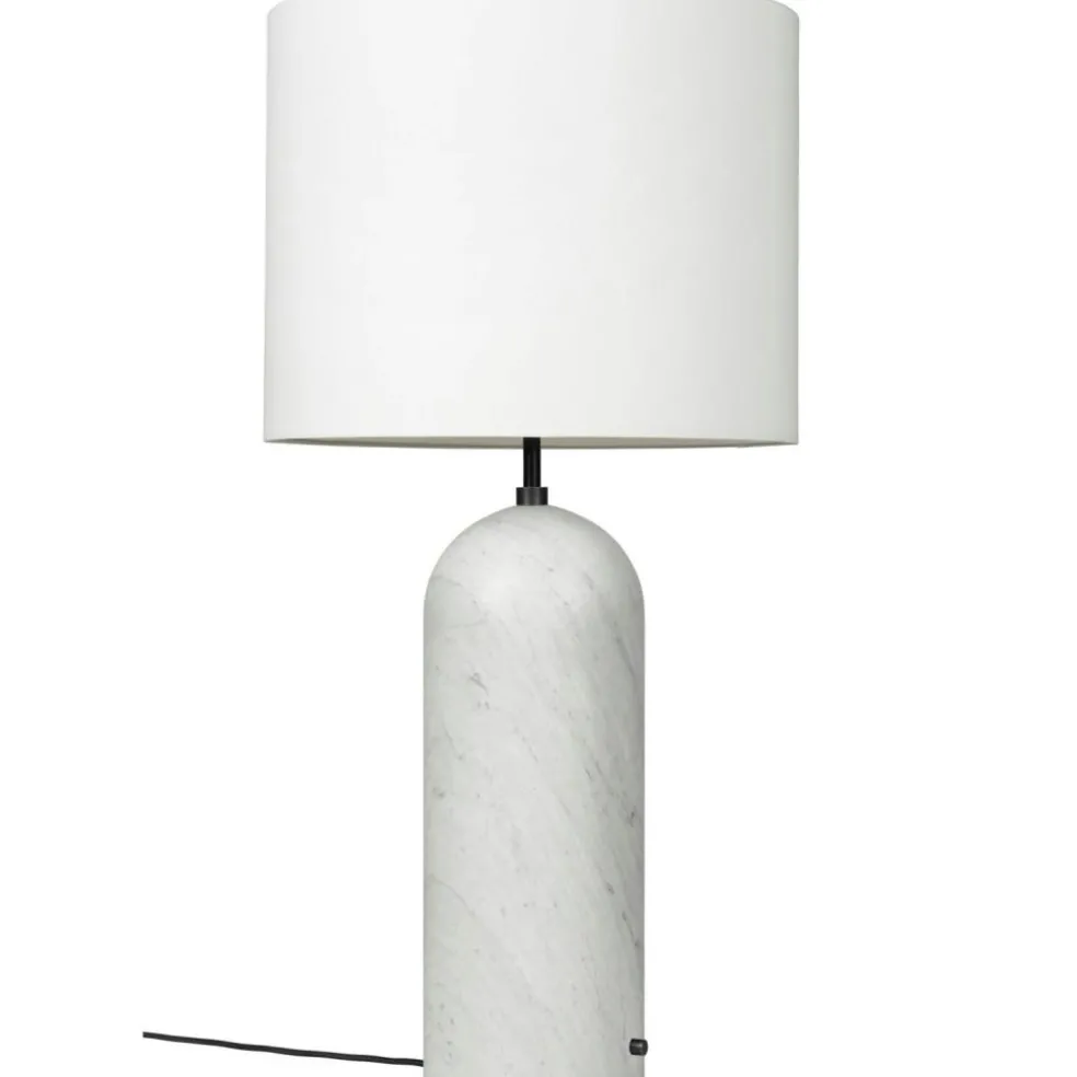 Gravity XL Floor Lamp Low, White Marble / White