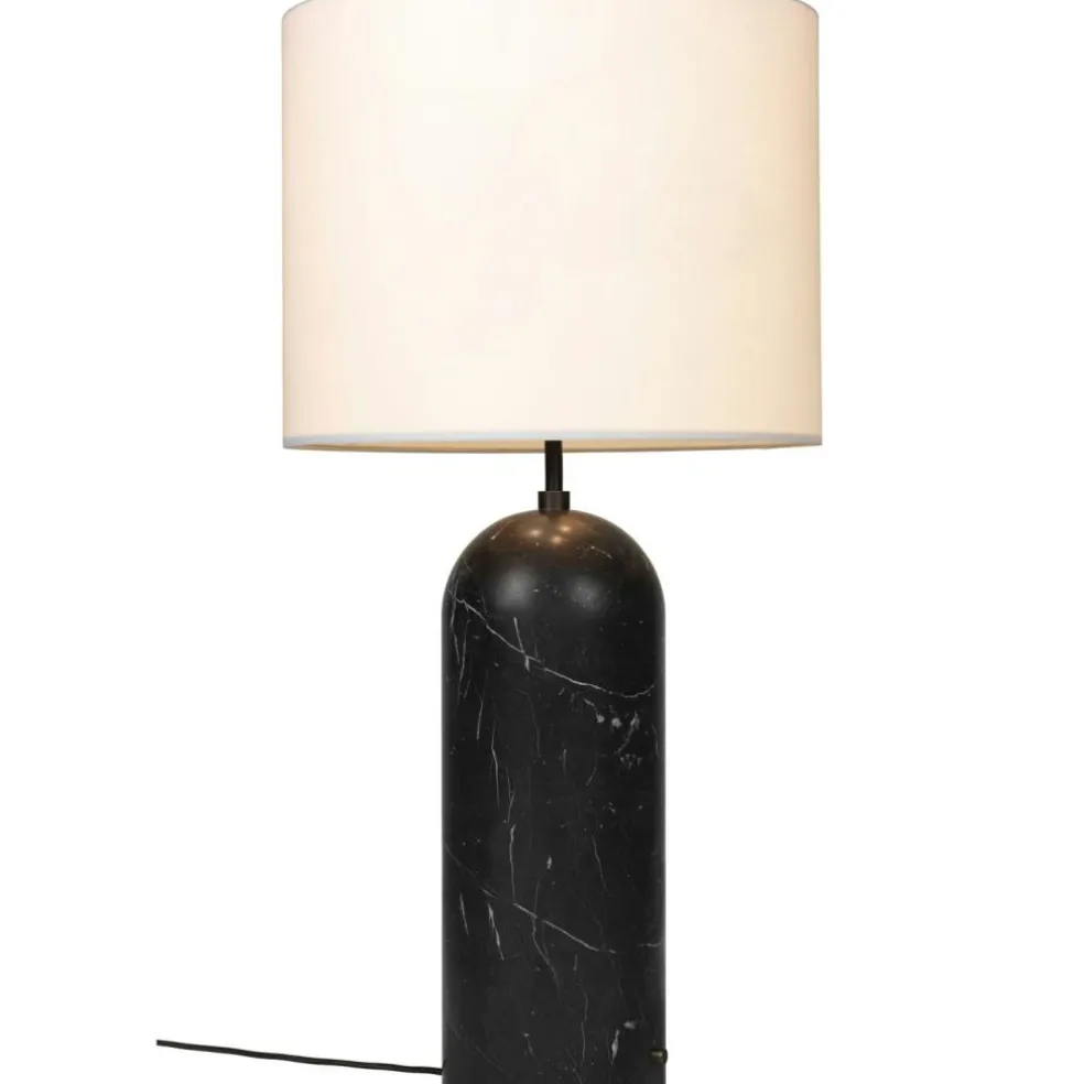 Gravity XL Floor Lamp Low, White Marble / White