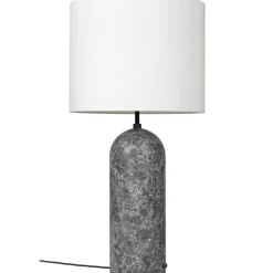 Gravity XL Floor Lamp Low, White Marble / White