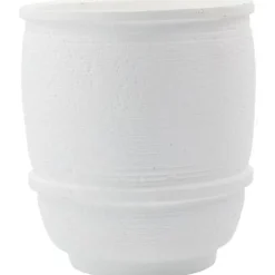 Ground Pot White, Ø14 cm H16 cm