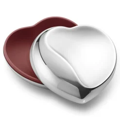 Heart Bonbonniere Jewellery Box Burgundy, 7 cm
