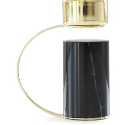 Heavy Tealight Holder, Nero Marquina