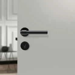 Helix 200 Plain Door Handle, Matt Black