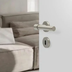 Helix 200 Plain Euro standard Door Handle, Matte Black