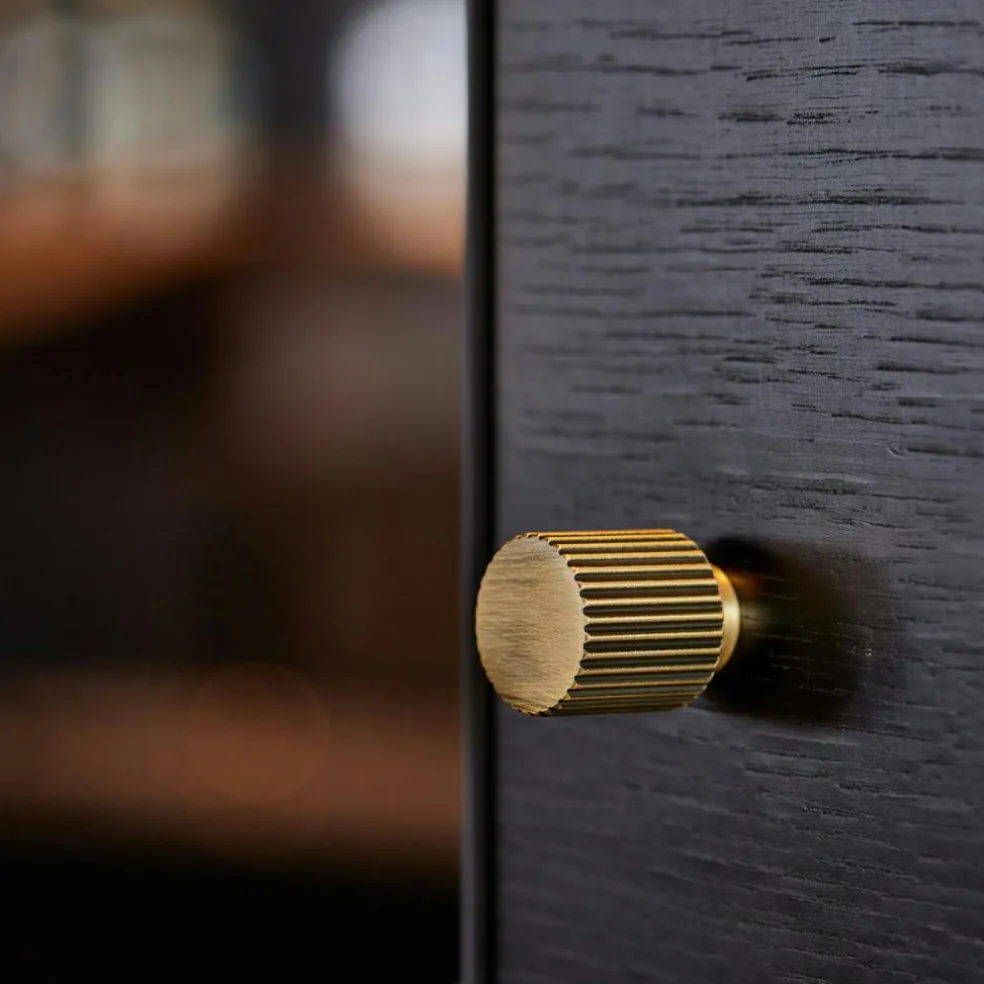 Helix Stripe Knob, Matte black