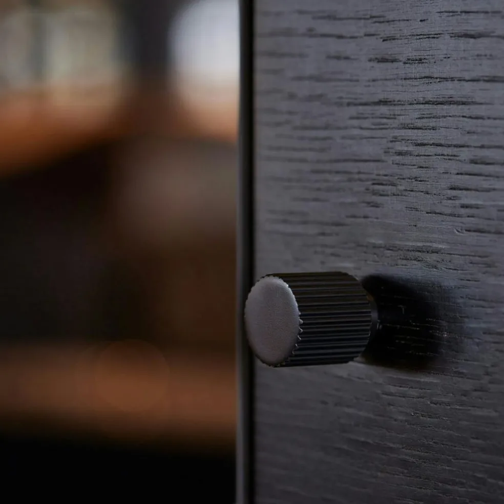 Helix Stripe Knob, Matte black