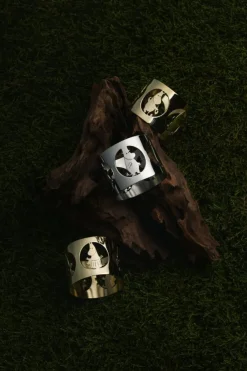 Hilke X Moomin Napkin Ring Moominpappa 2-pack, Brass