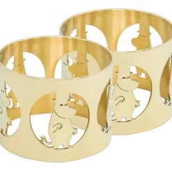 Hilke X Moomin Napkin Ring Moominpappa 2-pack, Brass