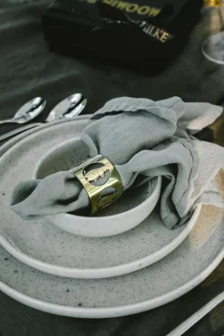 Hilke X Moomin Napkin Ring Moominpappa 2-pack, Brass