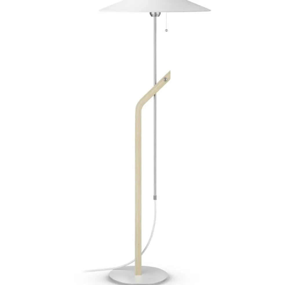 Hockey Floor Lamp, Smoked Oak
