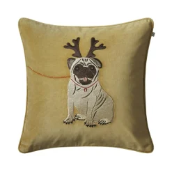 Holiday Dog Cushion Cover 50x50 cm, Masala Yellow