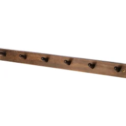 Hook Rail 6 Knobs, Brown