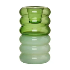 Hoop Candle Holder, Green/Milky Green