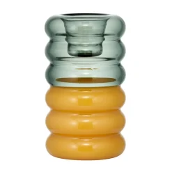 Hoop Candle Holder, Green/Milky Green