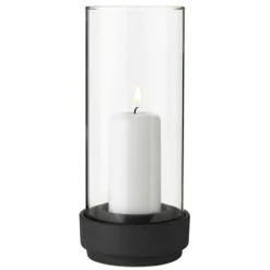 Hurricane Candle Holder S, Stoneware/Glass