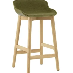 Hyg Bar Stool 75 cm, Upholstered Front, Sand / Oak