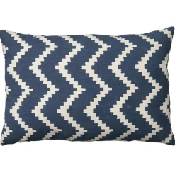 Ikat Sema Cushion 40x60 cm Outdoor, Blue / Off-white