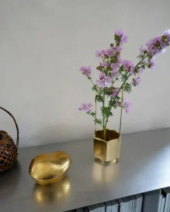 Ikebana Vase, Brass