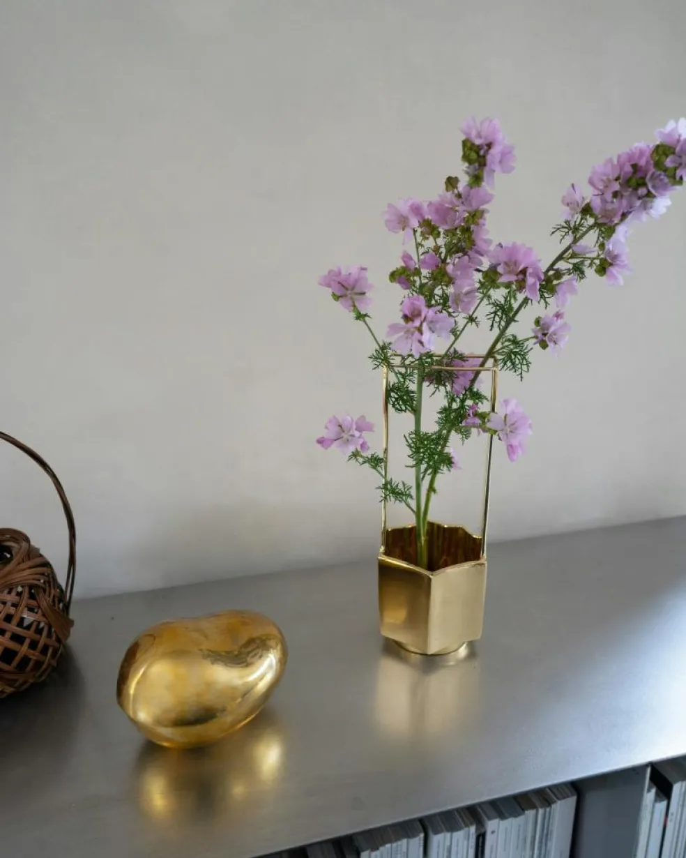 Ikebana Vase, Brass