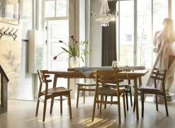 J48 Dining Chair , Black Painted Oak / Black Leather