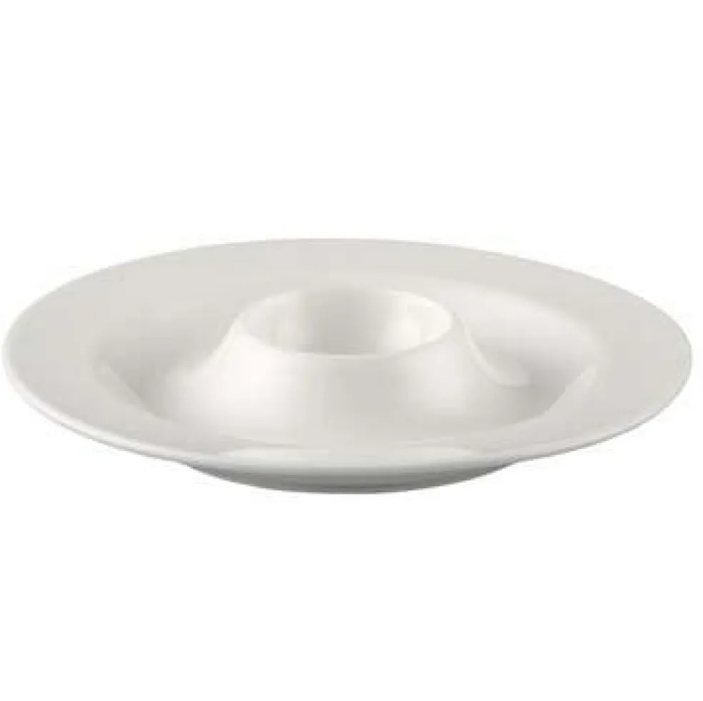 Jade Egg cup with deposit, White