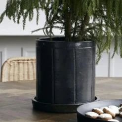 Julian Pot With Saucer 22 cm, Brown