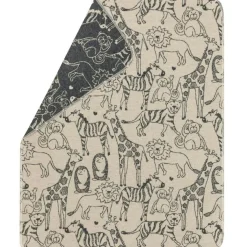 Juwel Baby Blanket 70x90 cm Safari Animals, Beige / Grey