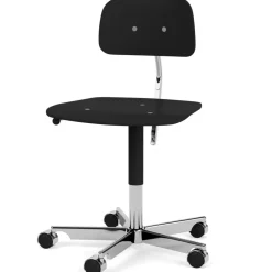 Kevi 2533 Office Chair, Black Veneer / Polished Aluminium