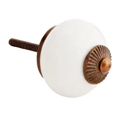 Knob Stoneware, White