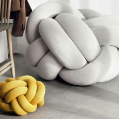 Knot Cushion, Orange Red