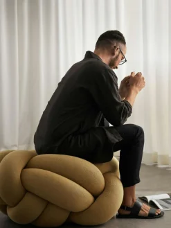 Knot Cushion XL, Yellow